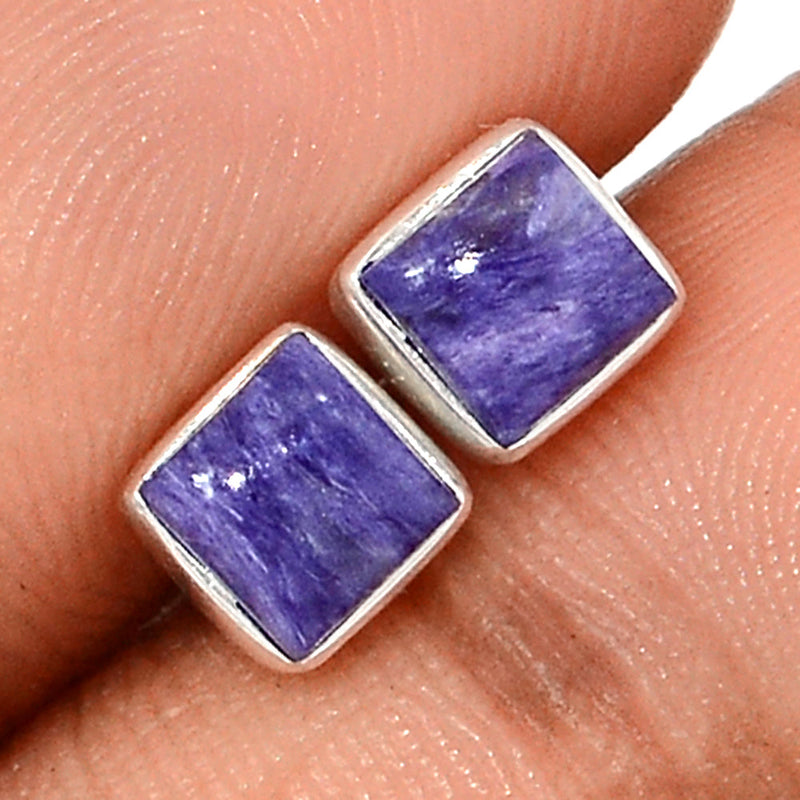 Charoite Studs - CROS275