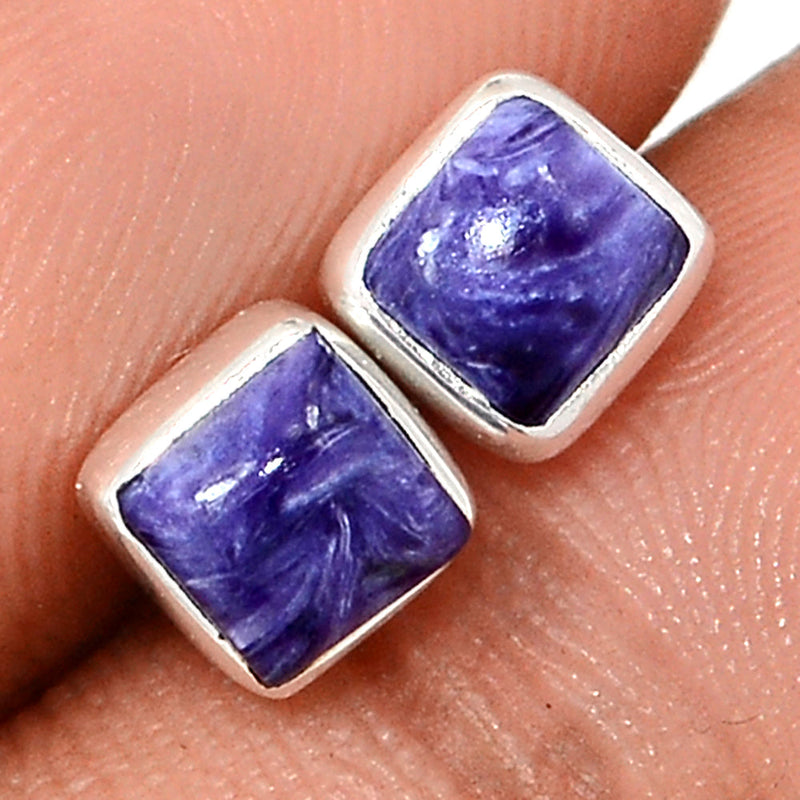 Charoite Studs - CROS286