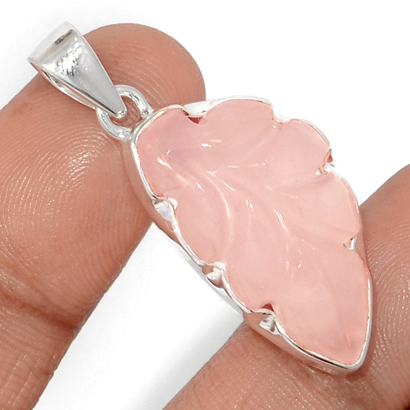 1.6" Carving Rose Quartz Pendants - CRQP101