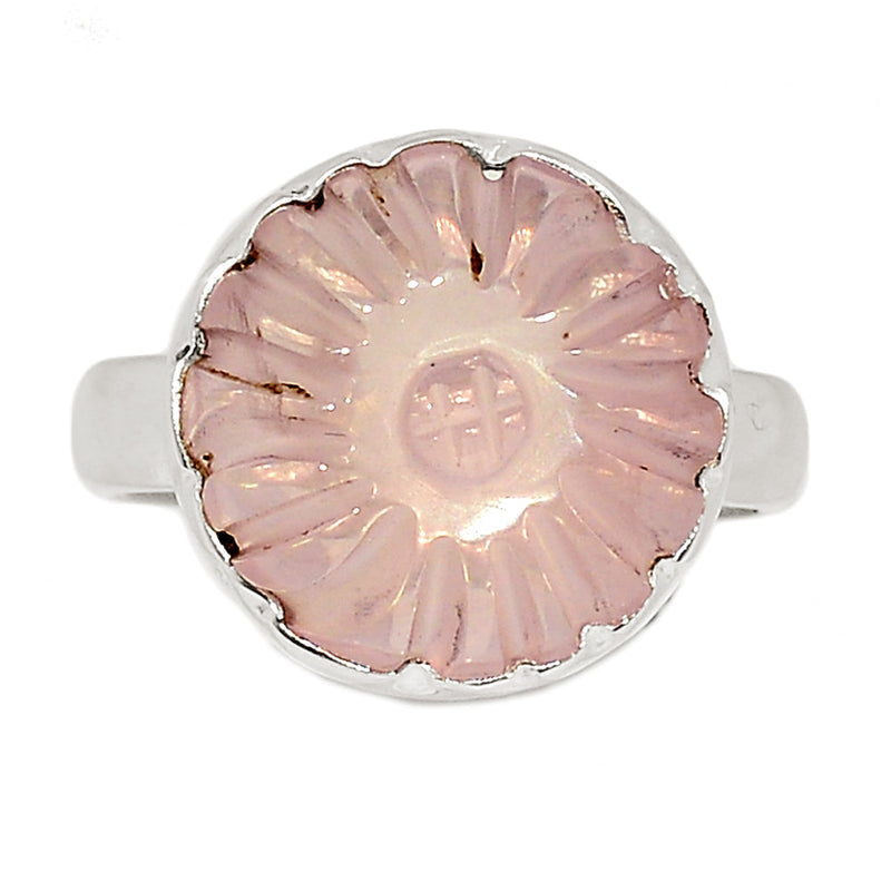 Carving Rose Quartz Ring - CRQR11