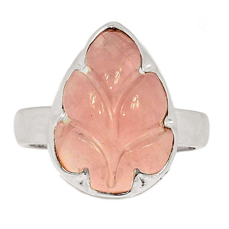 Carving Rose Quartz Ring - CRQR16