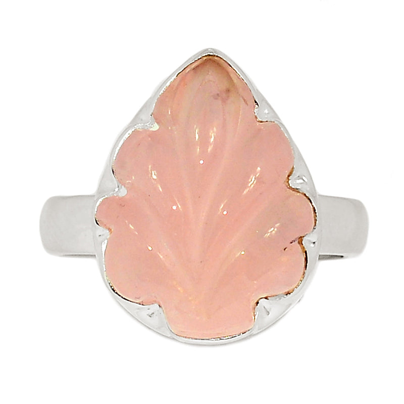 Carving Rose Quartz Ring - CRQR30