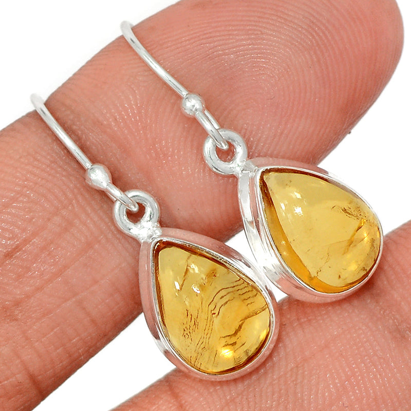 1.2" Citrine Cabochon Earrings - CTCE101