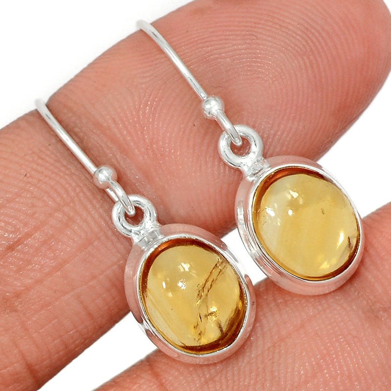 1.1" Citrine Cabochon Earrings - CTCE115