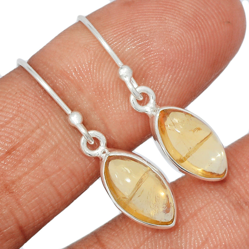 1.2" Citrine Cabochon Earrings - CTCE120