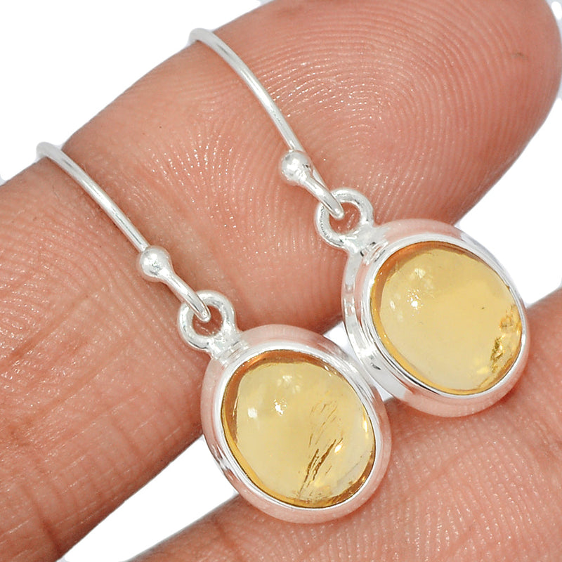 1.1" Citrine Cabochon Earrings - CTCE121