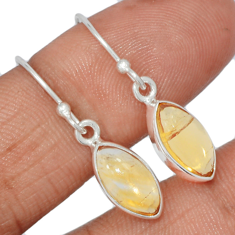 1.2" Citrine Cabochon Earrings - CTCE122