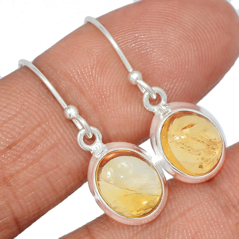 1.1" Citrine Cabochon Earrings - CTCE124