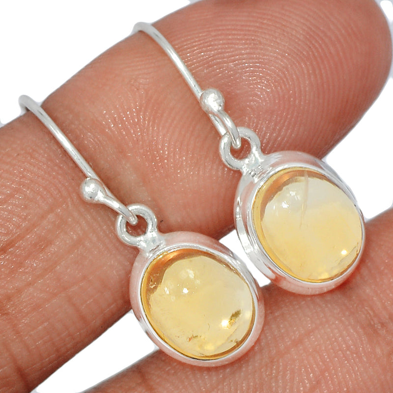 1.1" Citrine Cabochon Earrings - CTCE125