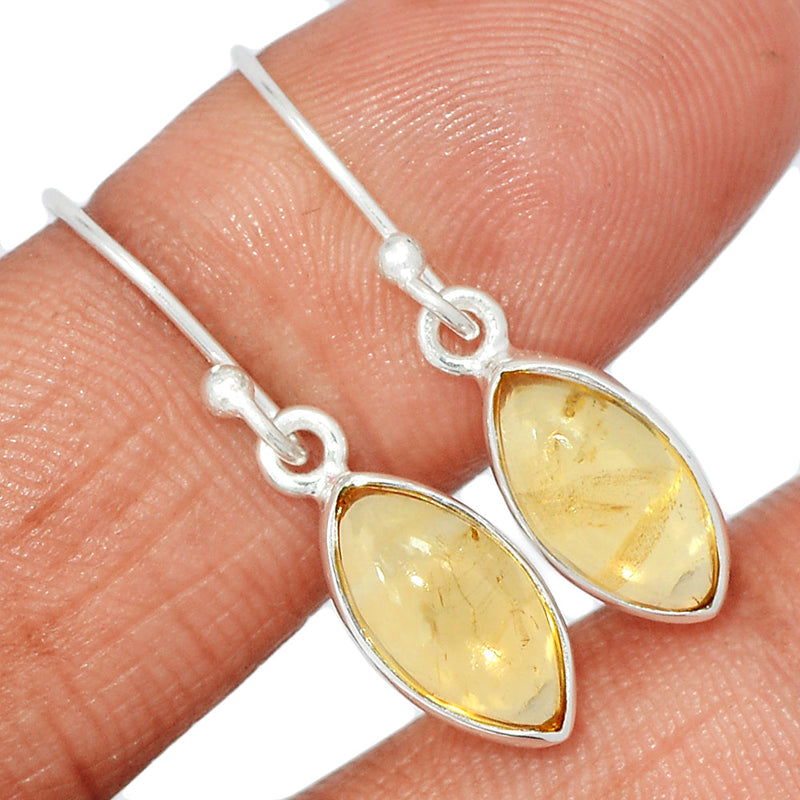 1.2" Citrine Cabochon Earrings - CTCE127