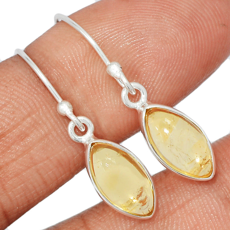 1.2" Citrine Cabochon Earrings - CTCE131