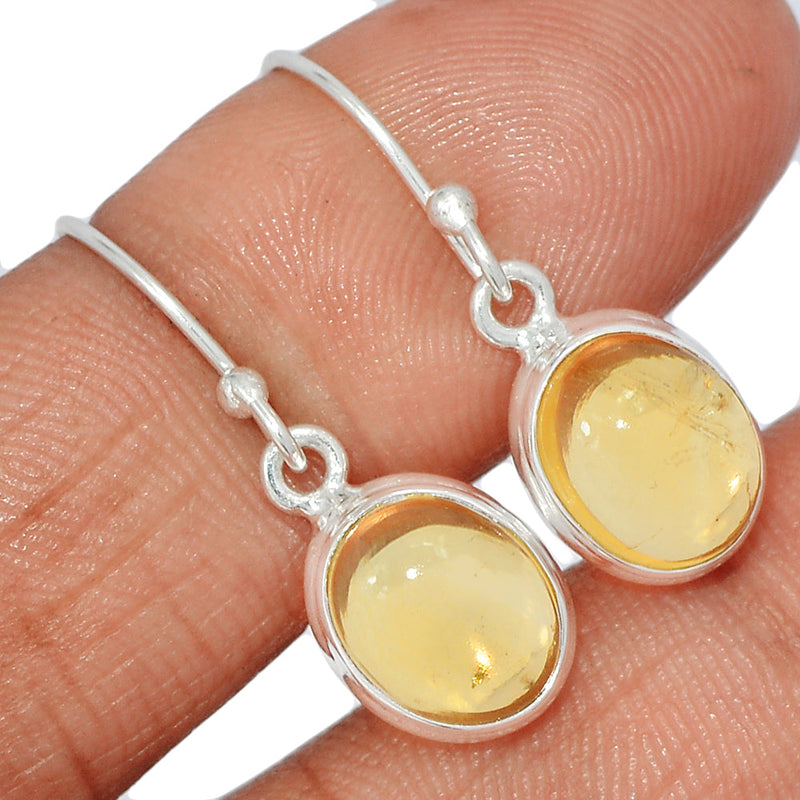 1.1" Citrine Cabochon Earrings - CTCE137