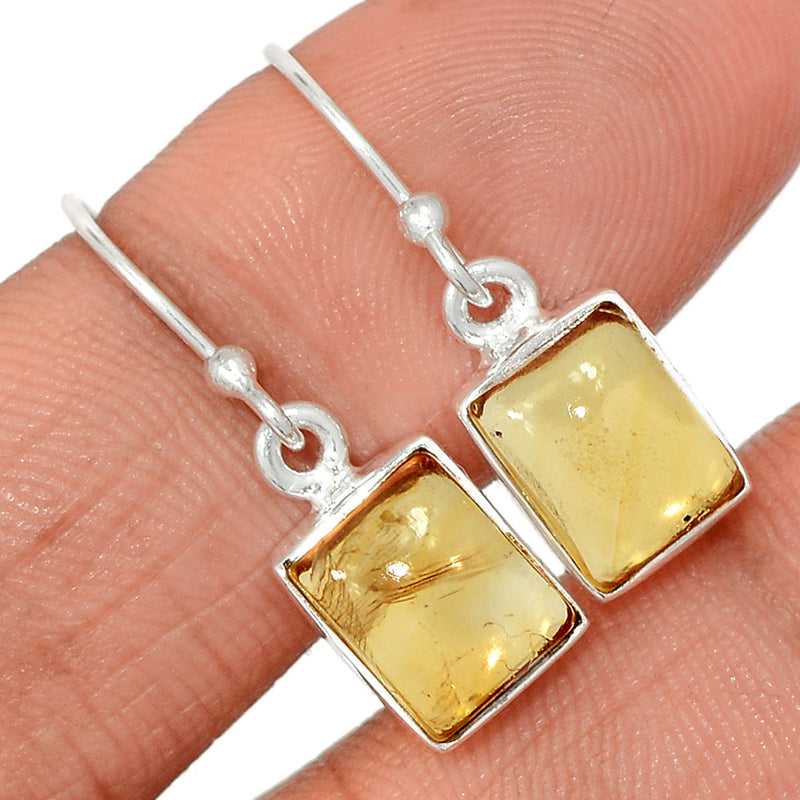 1.1" Citrine Cabochon Earrings - CTCE94