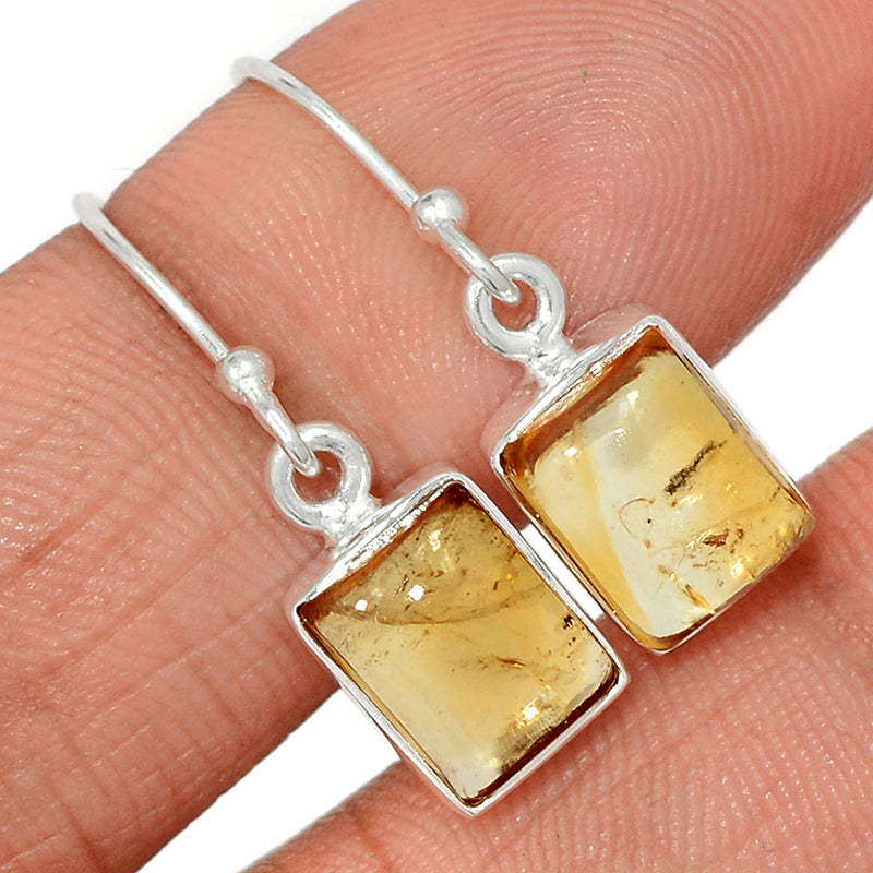 1.1" Citrine Cabochon Earrings - CTCE97