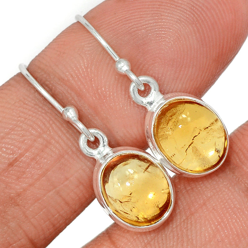 1.1" Citrine Cabochon Earrings - CTCE99