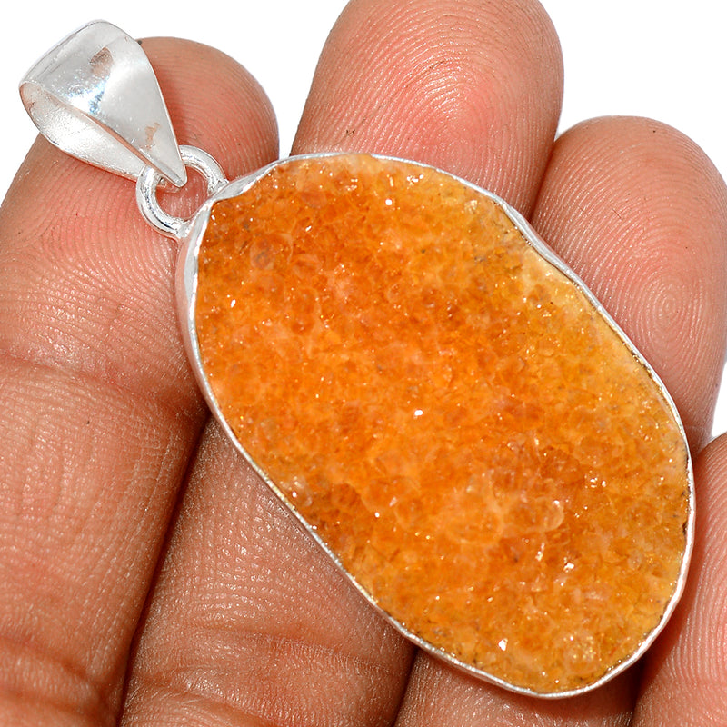 2" Citrine Druzy Pendants - CTDP623