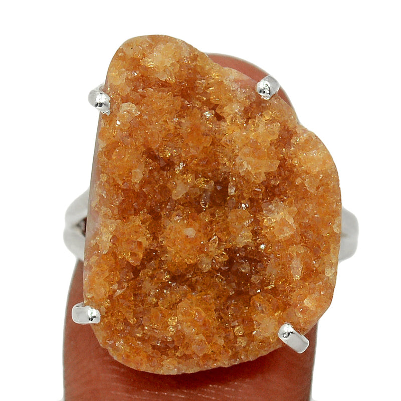 Claw - Citrine Druzy Ring - CTDR312