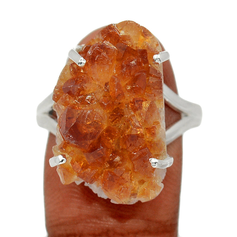 Claw - Citrine Druzy Ring - CTDR314