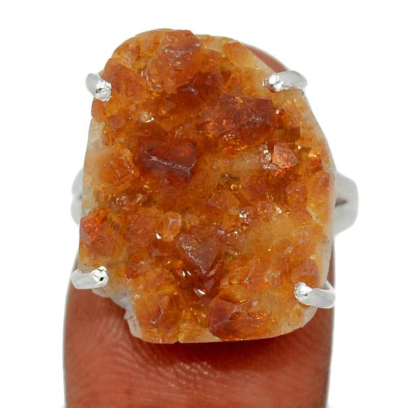 Claw - Citrine Druzy Ring - CTDR318