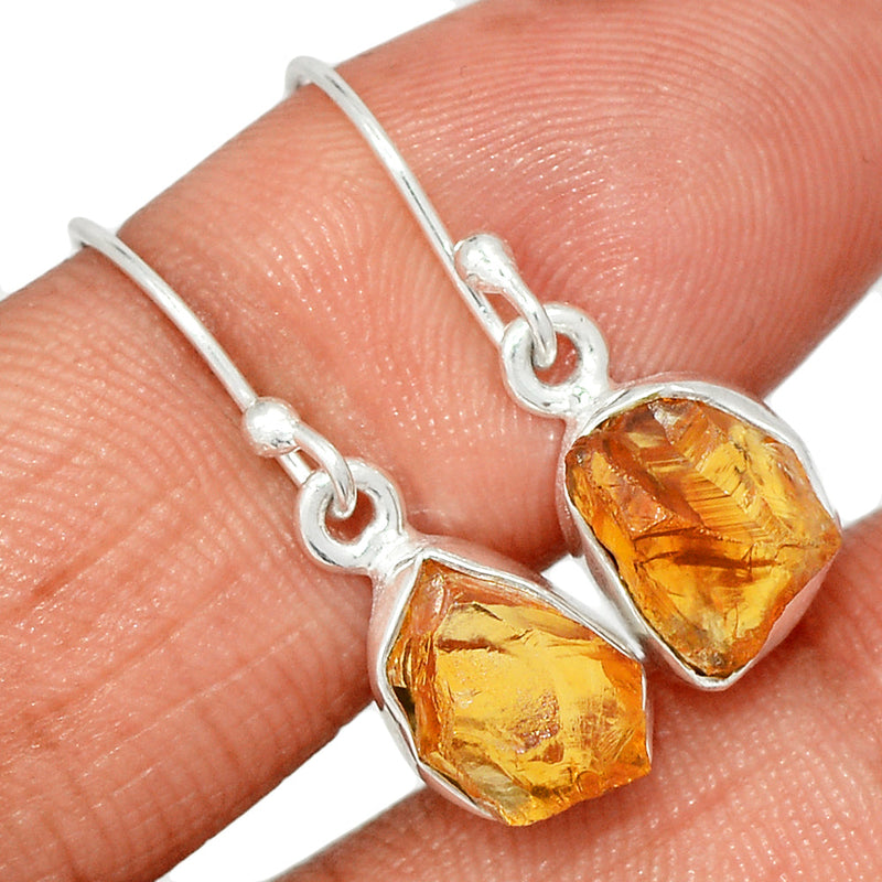 1.1" Citrine Rough Earrings - CTRE456