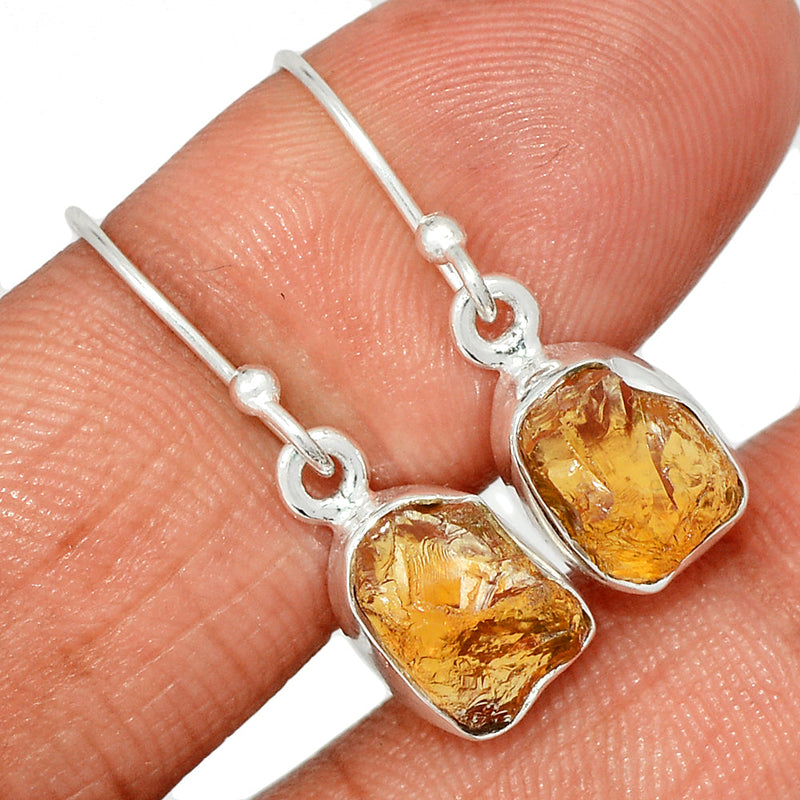 1.1" Citrine Rough Earrings - CTRE459