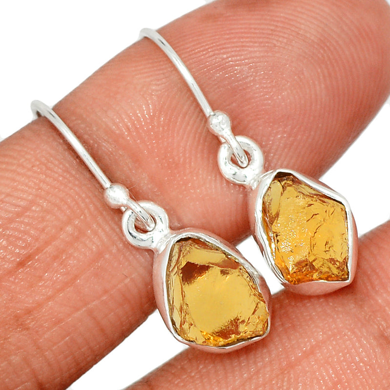 1.1" Citrine Rough Earrings - CTRE468