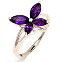 4*8, 3*6 MM Marquise - Amethyst Faceted Ring - R5177A