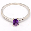 6*4 MM Octo - Amethyst Faceted Ring - R5195A