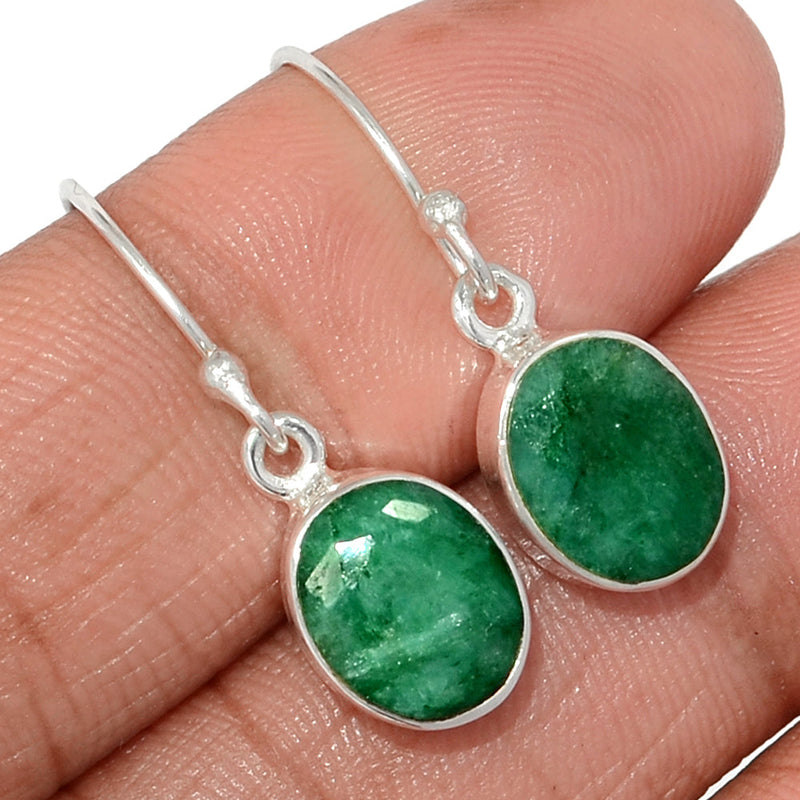 1.1" Emerald Earrings - EMEE1382