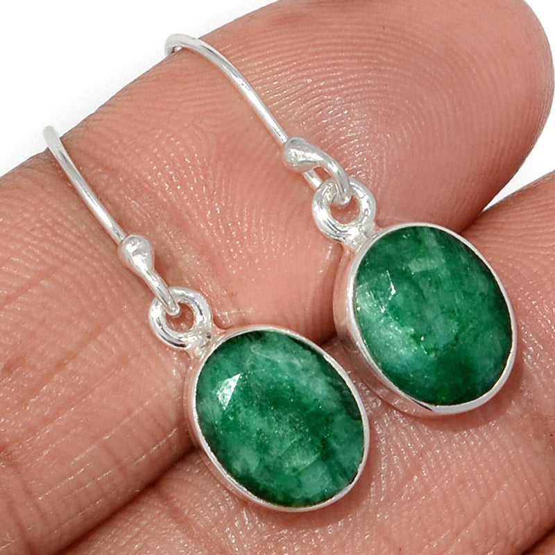 1.1" Emerald Earrings - EMEE1386