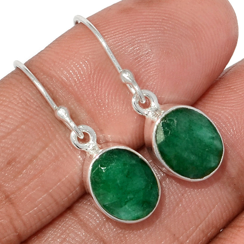 1.1" Emerald Earrings - EMEE1387