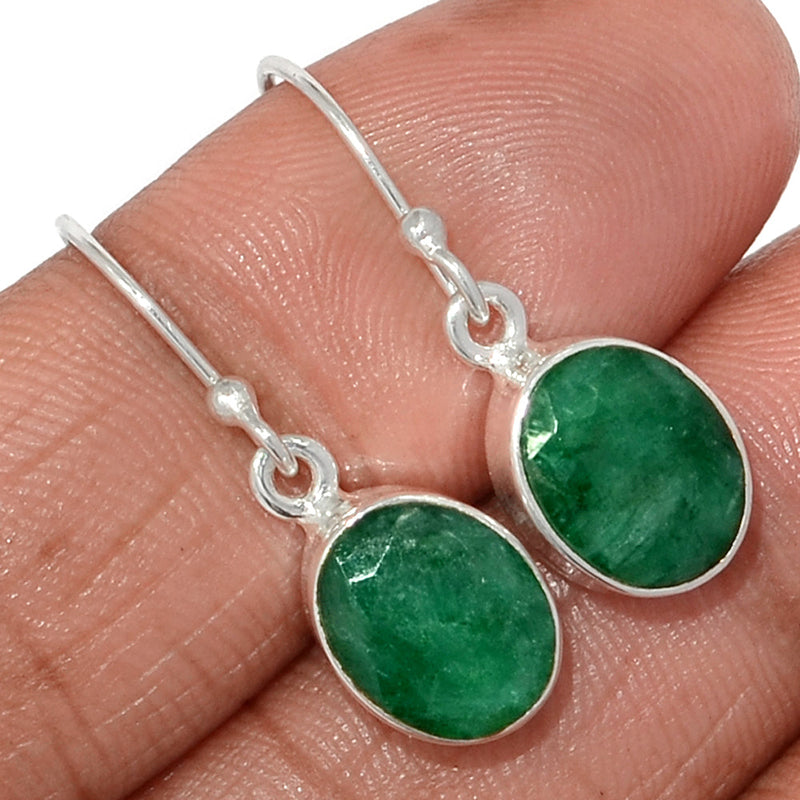 1.1" Emerald Earrings - EMEE1393