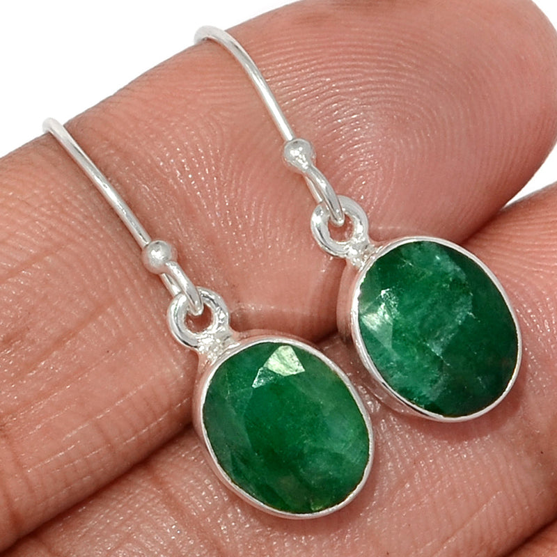 1.1" Emerald Earrings - EMEE1396