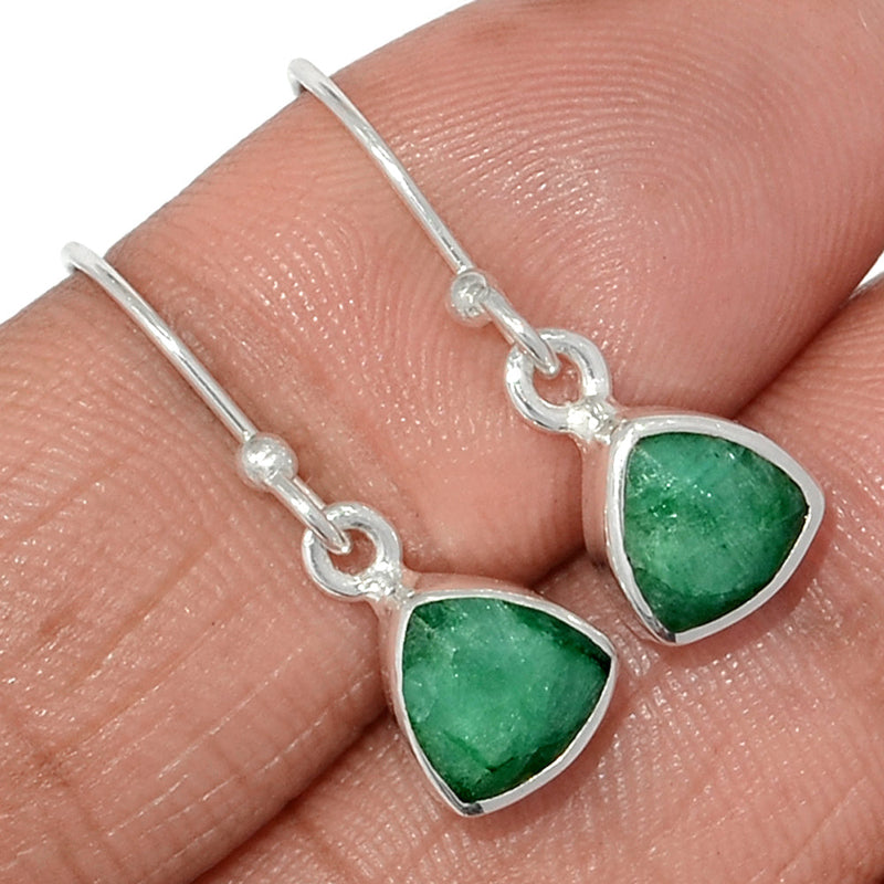 1" Emerald Earrings - EMEE1411