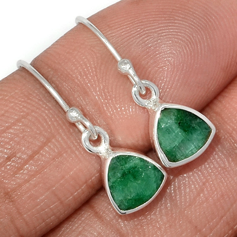 1" Emerald Earrings - EMEE1414