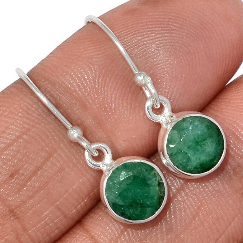 1" Emerald Earrings - EMEE1425