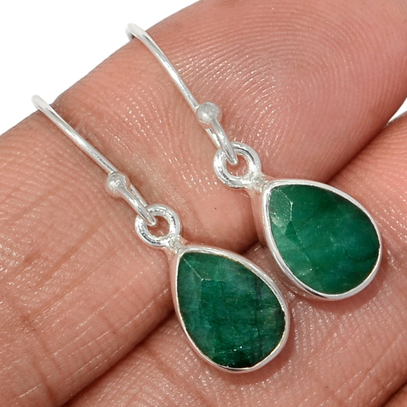 1.1" Emerald Earrings - EMEE1428