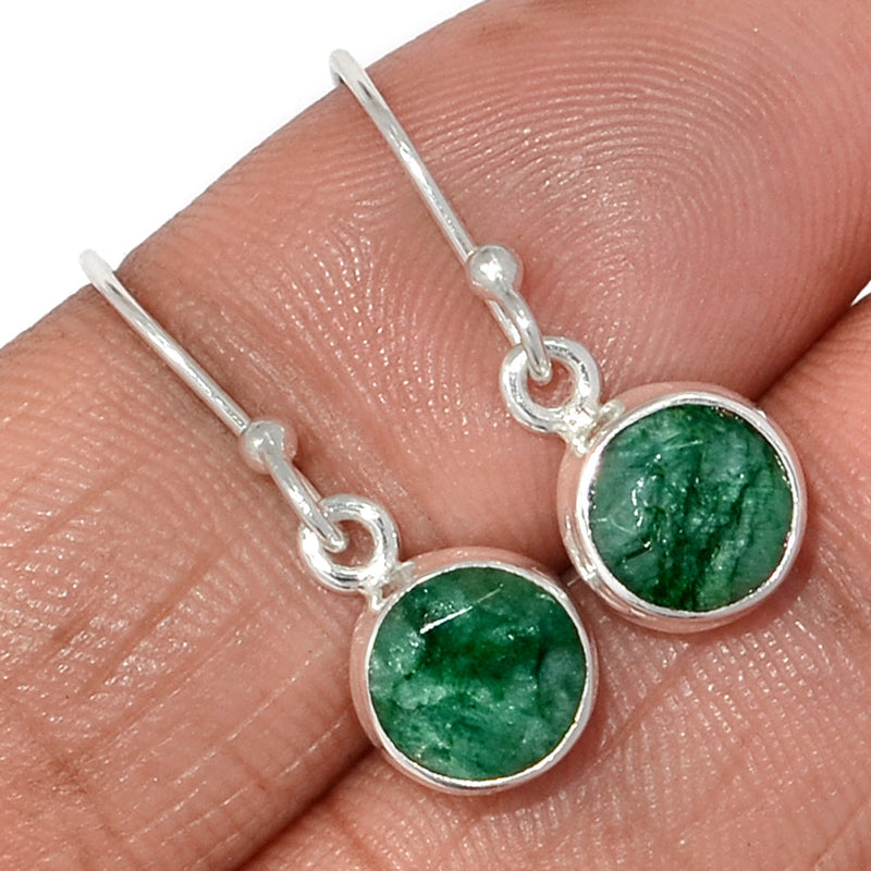 1" Emerald Earrings - EMEE1429