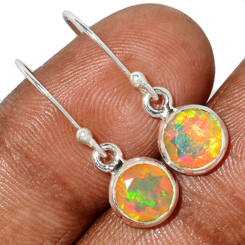 1" Ethiopian Opal Faceted Earrings - EOFE253