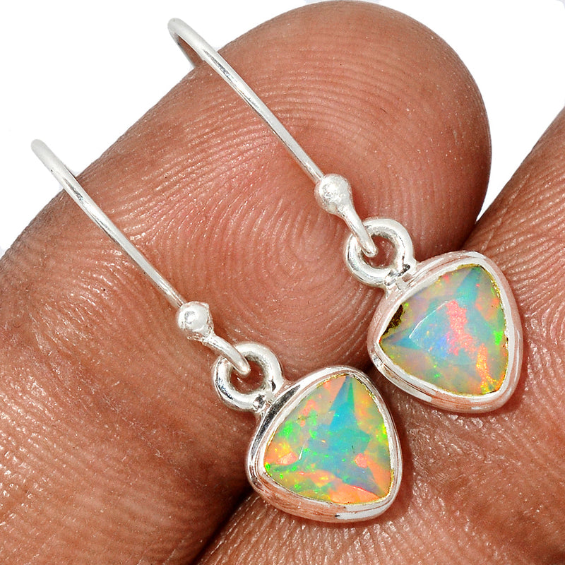 1.1" Ethiopian Opal Faceted Earrings - EOFE267