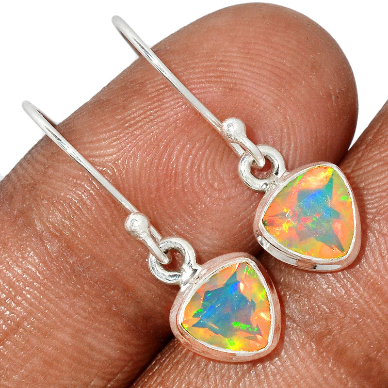 1" Ethiopian Opal Faceted Earrings - EOFE269