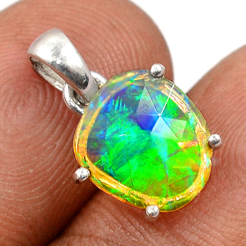 0.7" Claw - Ethiopian Opal Faceted Pendants - EOFP1874