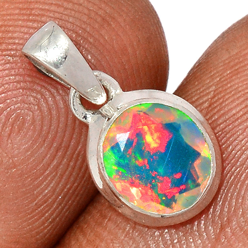 0.6" Ethiopian Opal Faceted Pendants - EOFP1932