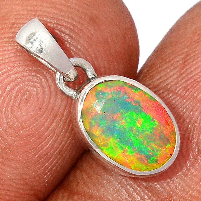 0.7" Ethiopian Opal Faceted Pendants - EOFP1943