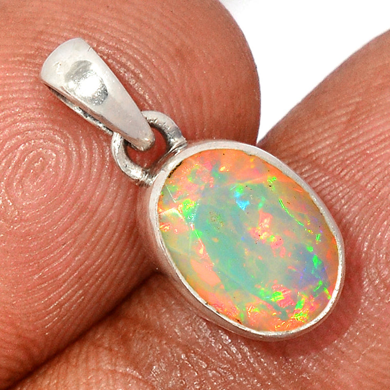 0.8" Ethiopian Opal Faceted Pendants - EOFP1949