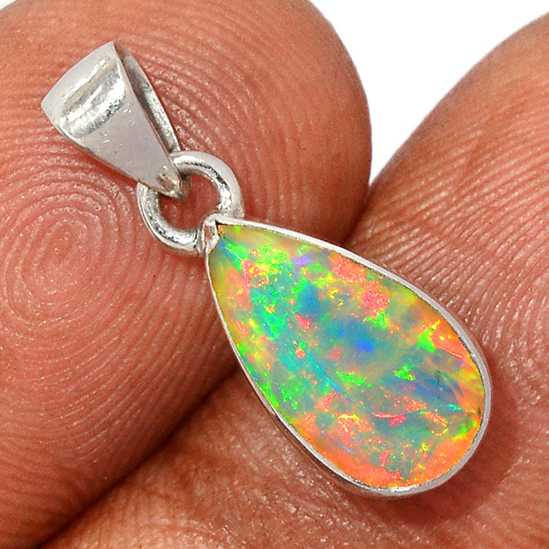 0.8" Ethiopian Opal Faceted Pendants - EOFP1963