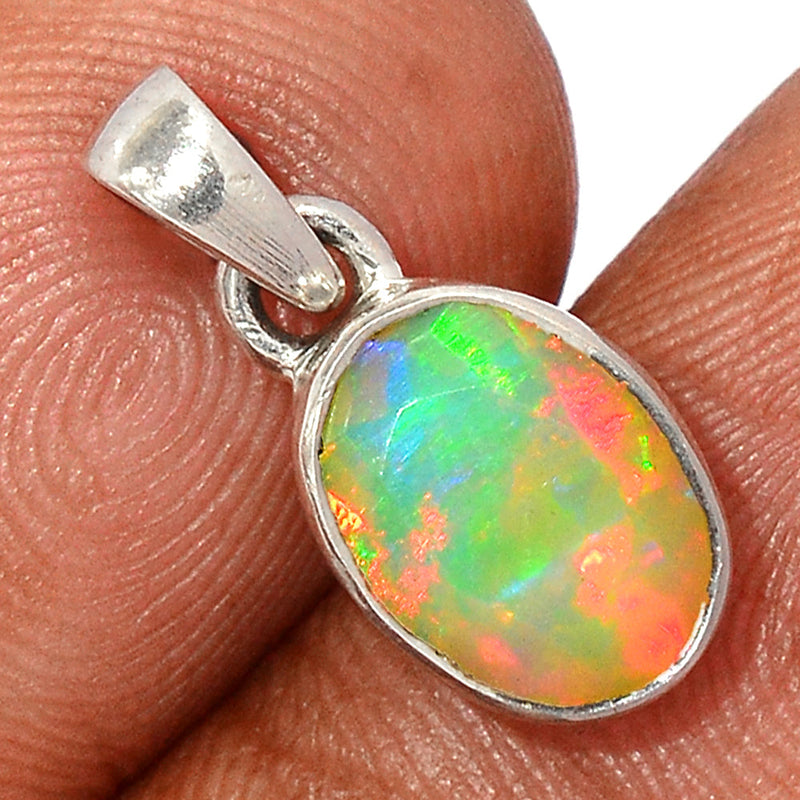 0.7" Ethiopian Opal Faceted Pendants - EOFP1989