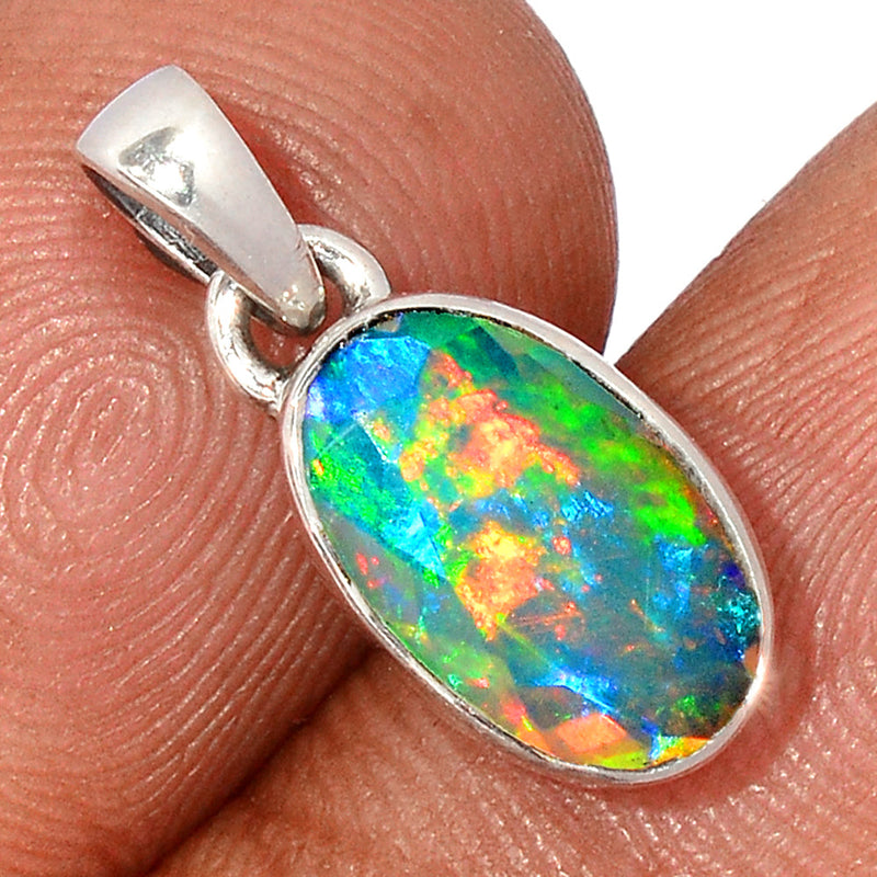 0.7" Ethiopian Opal Faceted Pendants - EOFP1994