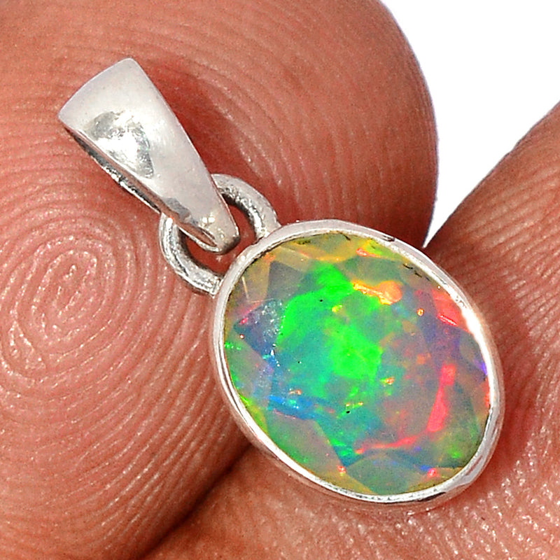 0.7" Ethiopian Opal Faceted Pendants - EOFP1995