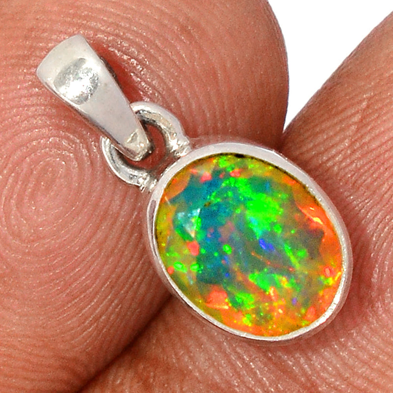 0.7" Ethiopian Opal Faceted Pendants - EOFP1997